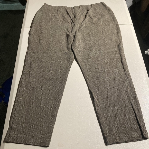 J.Jill Ponte Slim Leg Pants Black Camel Women's Large Petite LP Flat Front EUC - Picture 2 of 7